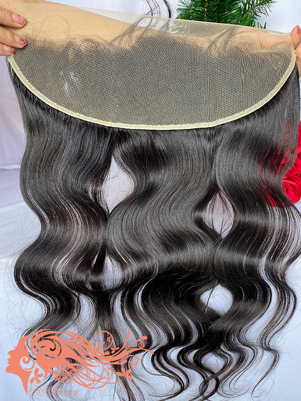 Csqueen Raw Light Wave 13*4 Transparent lace Frontal 100% Unprocessed Hair - Click Image to Close